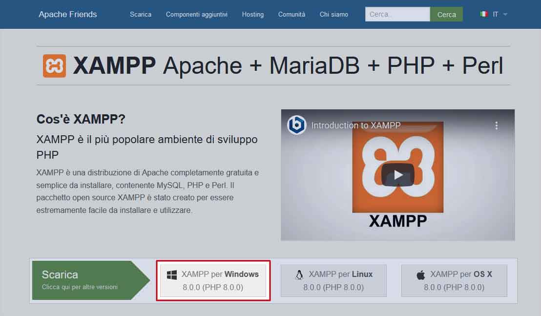 Come installare e utilizzare XAMPP • Sito Web di Danilo Nassaro