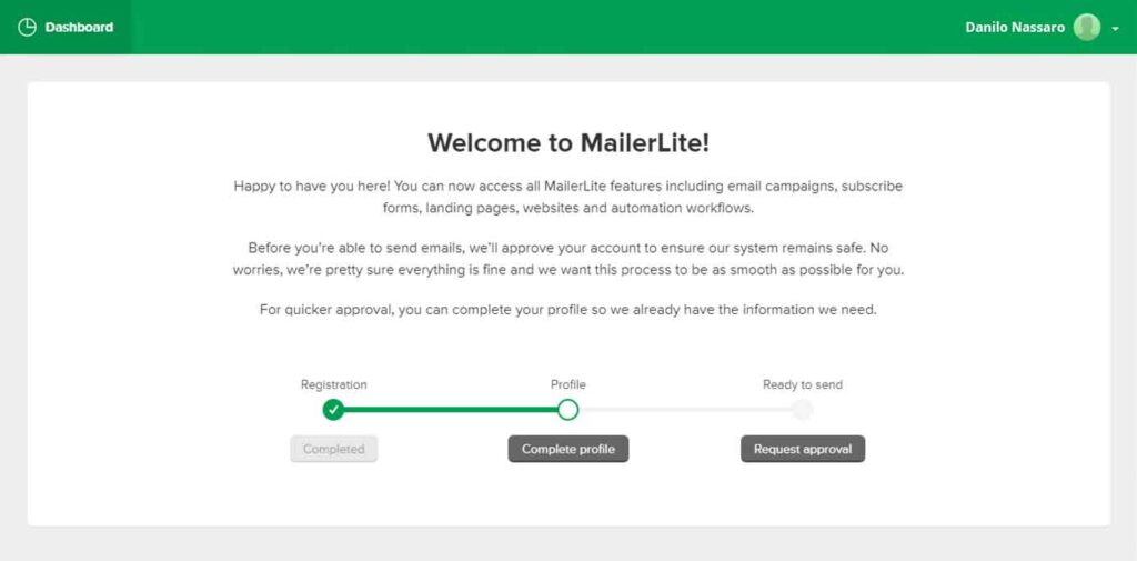 Benvenuti in MailerLite